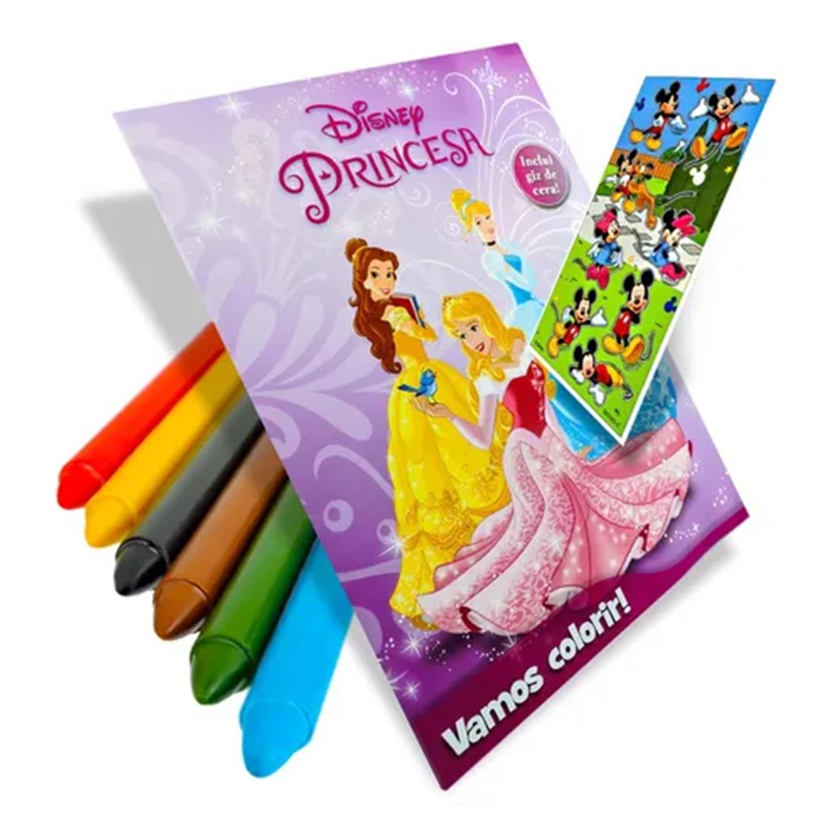 LIVRO INFANTIL VAMOS COLORIR DCL PRINCESAS