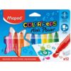 Caneta Hidrográfica Color Peps Mini Jumbo com 12 Cores Maped