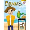 Médio - Piratas - Livro de colorir com 8 páginas