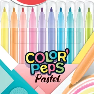 Caneta Hidrocor Color Peps Cores Pastéis - Estojo com 10 un