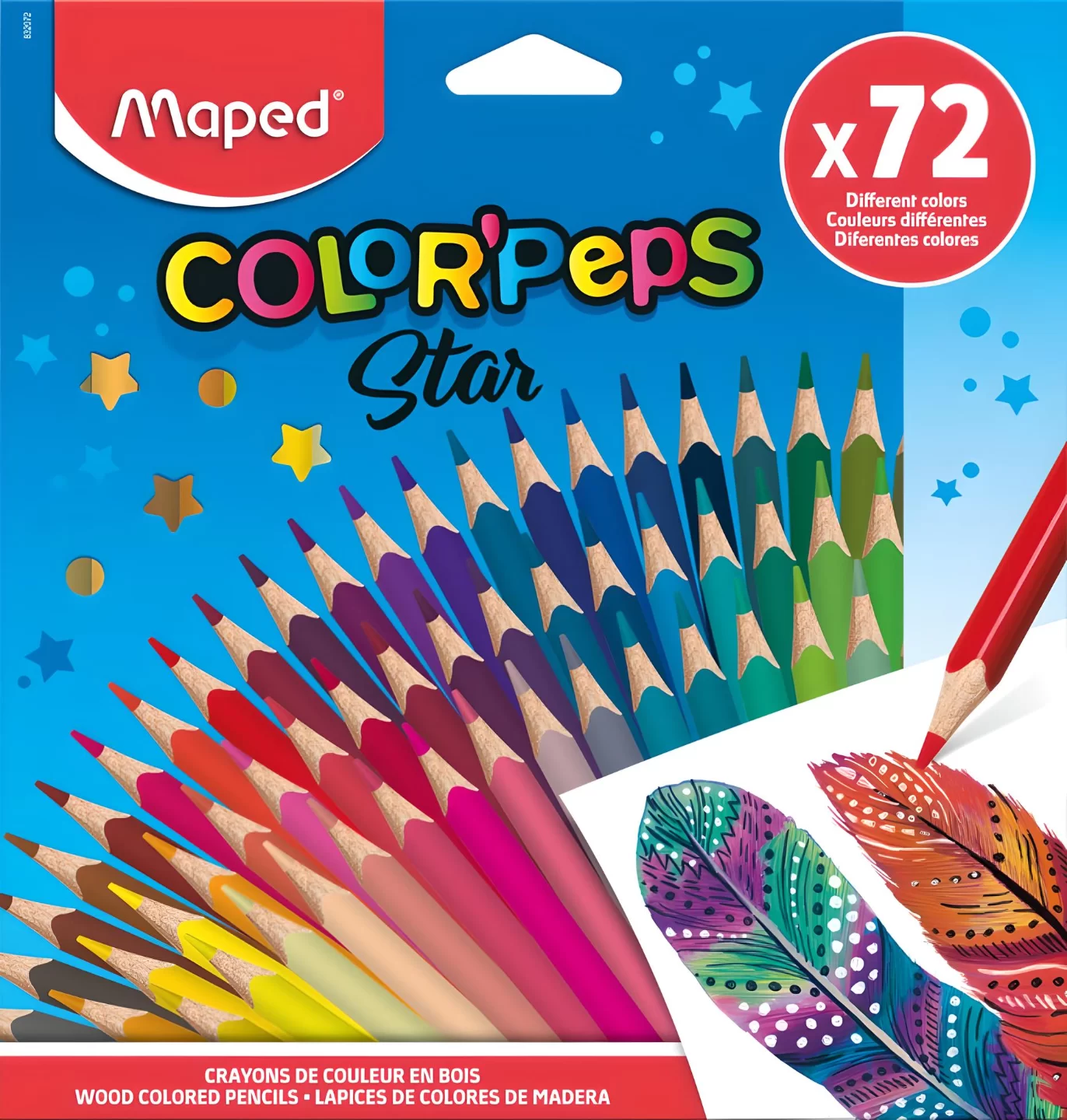 Lápis de Cor Color Peps Star Maped - caixa com 72 Cores