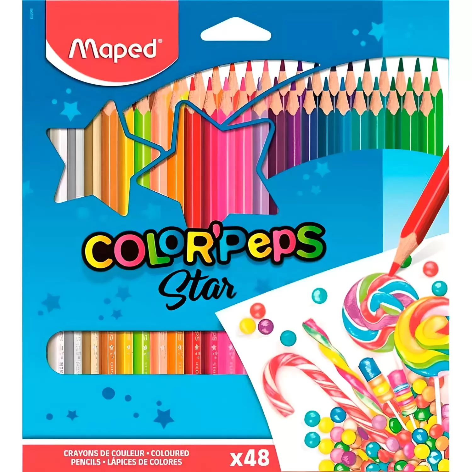 Lápis de Cor Color Peps Star Maped - caixa com 48 Cores - Imagem 2