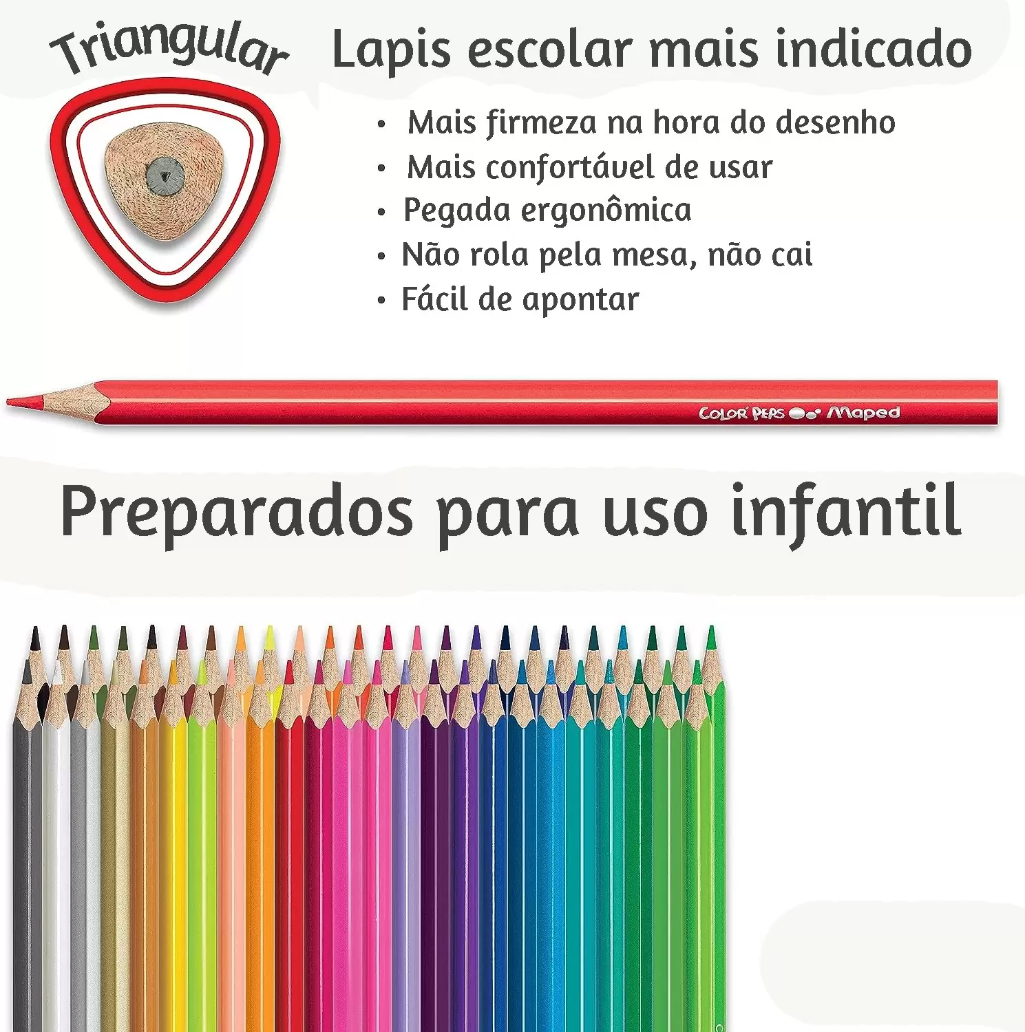 Lápis de Cor Color Peps Star Maped - caixa com 48 Cores - Imagem 4