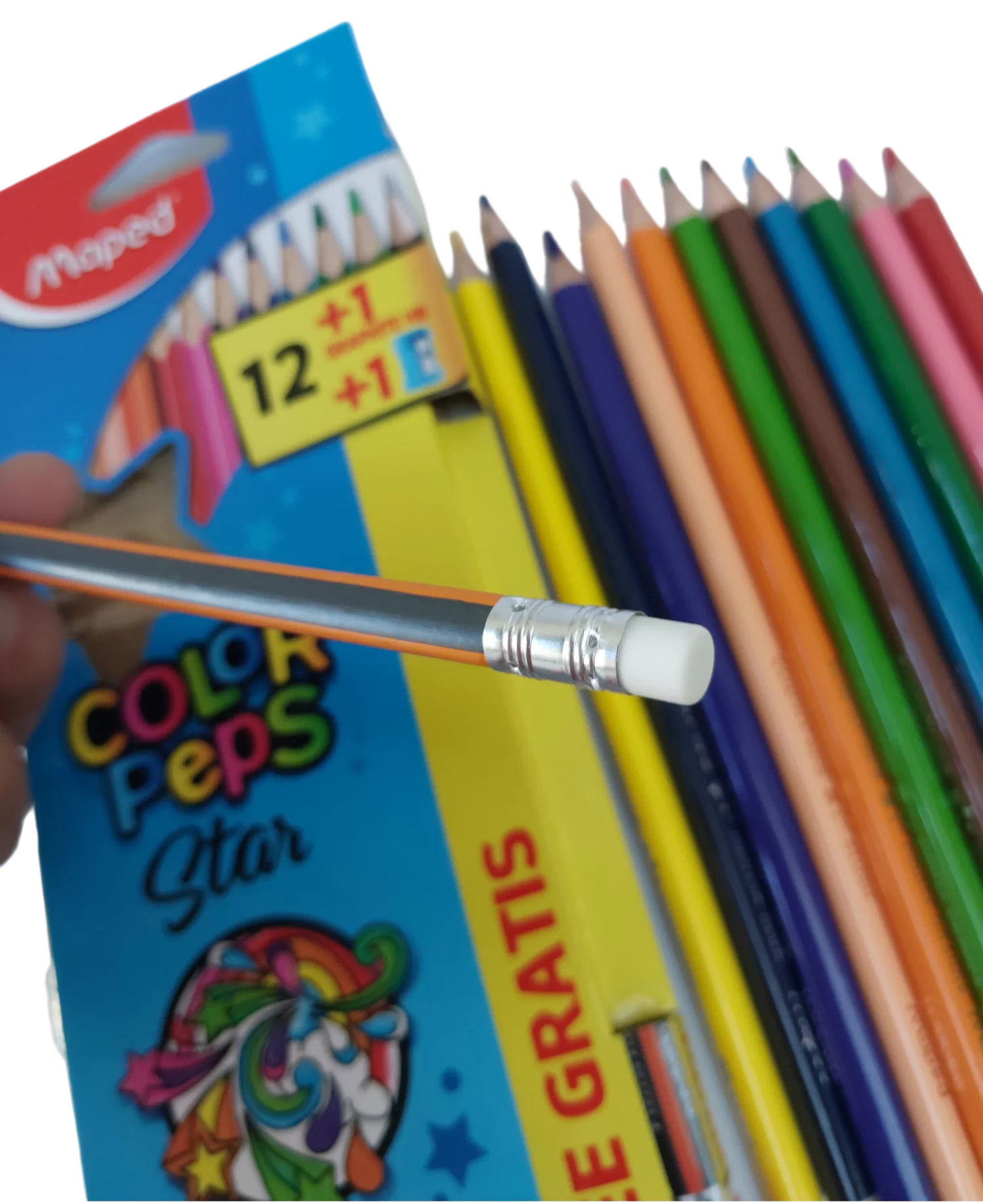 Lápis de Cor Peps Star Maped - 12 Cores + Apontador e Lápis - Imagem 2
