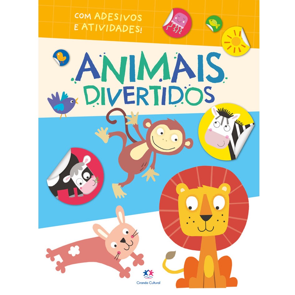 Livro de Atividades com Adesivos - Animais Divertidos