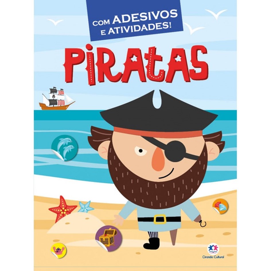 Livro de Atividades com Adesivos - Piratas