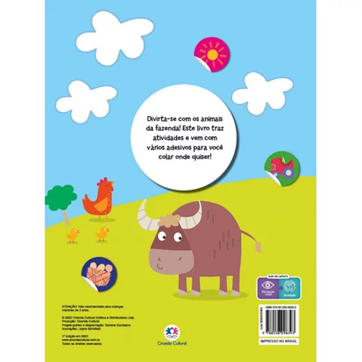 Livro com Adesivos e Atividades - Animais da fazenda - Imagem 2