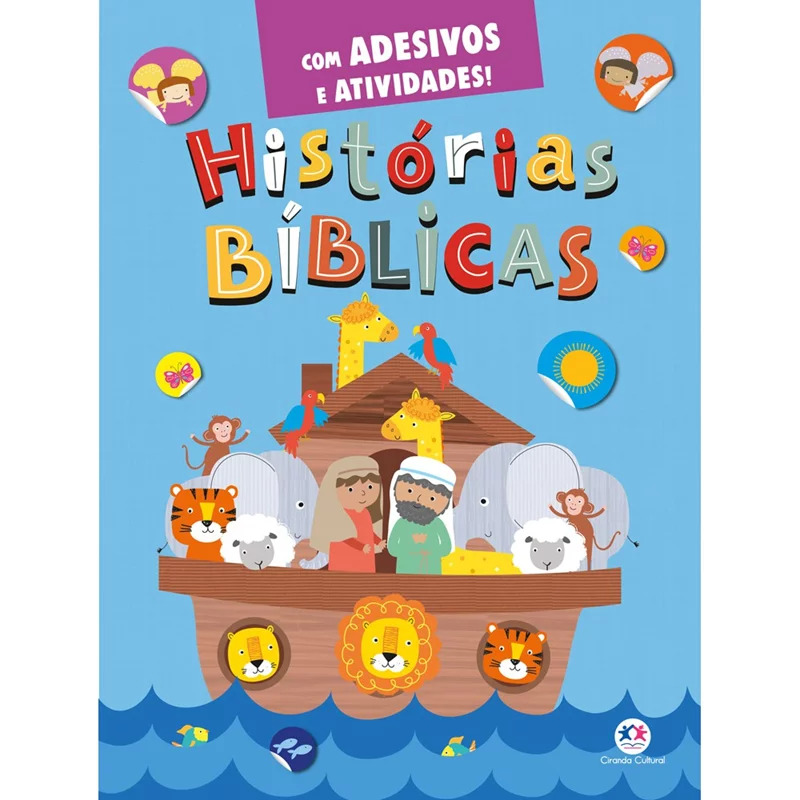 Livro com Adesivos e Atividades - Histórias bíblicas
