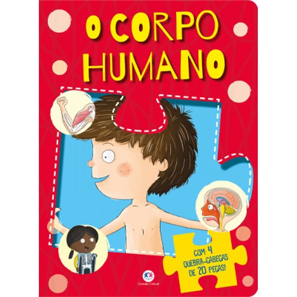 Livro com Quebra-cabeça O corpo humano - Lindo!