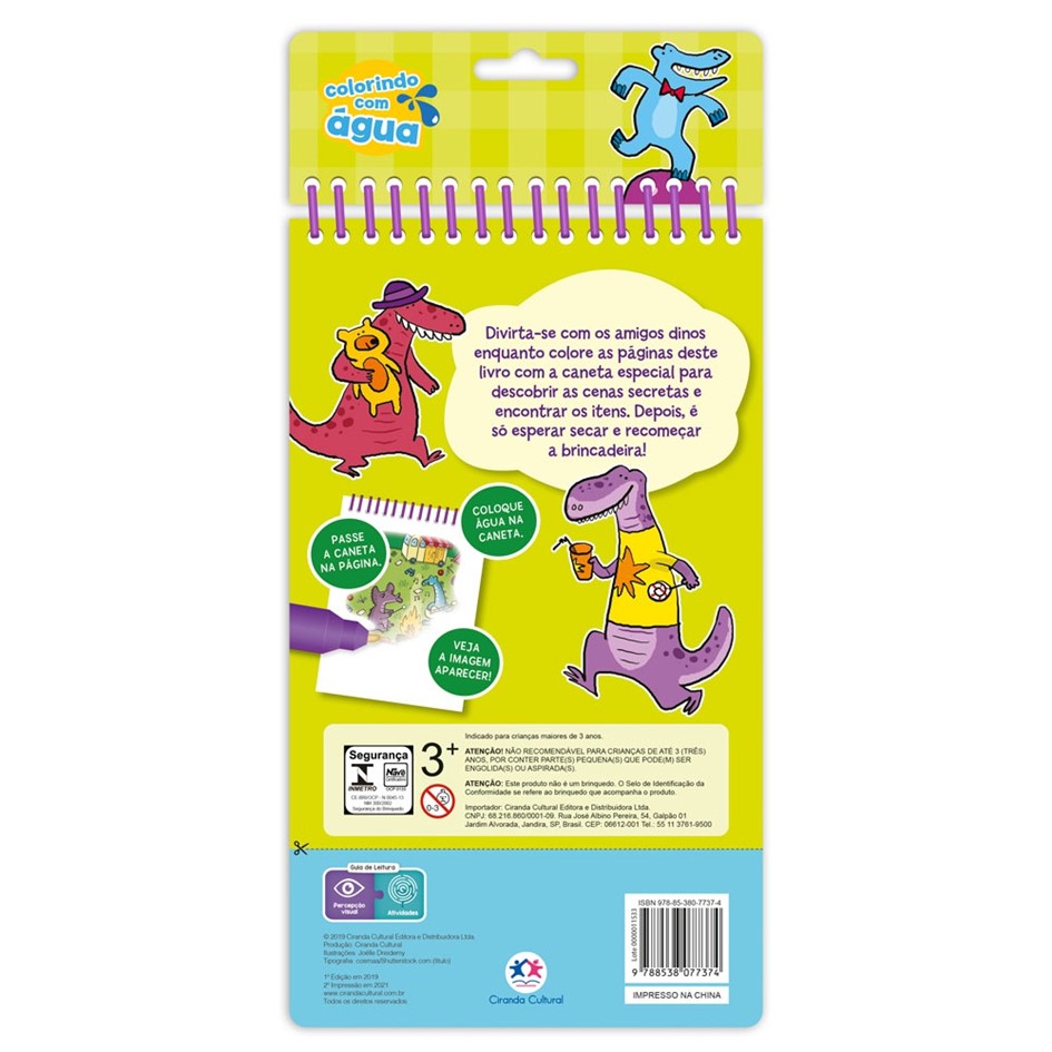 Aqua Book - Colorindo com a água: Dinos incríveis - Imagem 5
