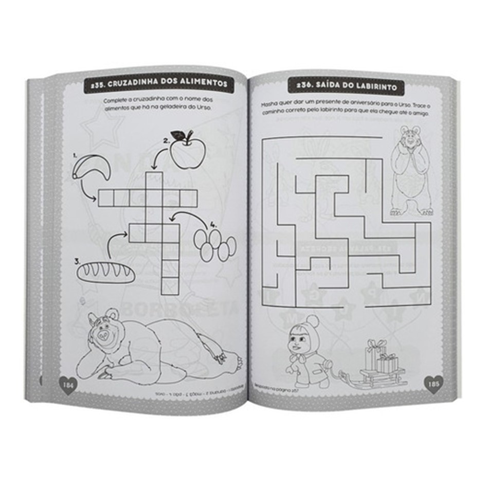 365 Atividades e desenhos para colorir - Masha e o Urso - Imagem 3