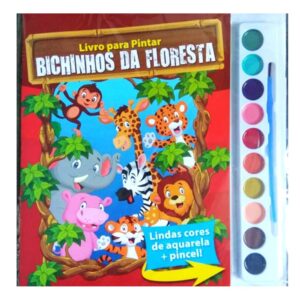Livros para Pintar com Aquarela - Bichinhos da Floresta