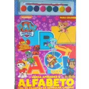 Para Colorir Aquarela - Patrulha Canina - Alfabeto