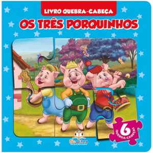 Quebra-Cabeça Pequeno Capa Almofadada: Os Três Porquinhos