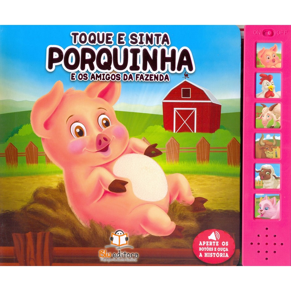 Livro Sonoro com Toque e Sinta: Porquinha