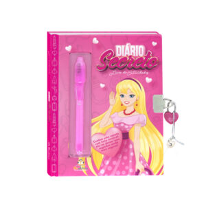 Diário Secreto Rosa Livro de atividades com caneta especial